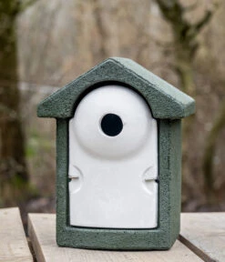 CJ Wildbird WoodStone® Nistkasten Holzbeton, Einflugloch Ca. Ø32 Mm, Grün -Heimtier Verkauf 2020600 2020634 WE MO 003 WoodStoneNistkastenHolzbetonGruen