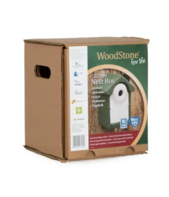 CJ Wildbird WoodStone® Nistkasten Holzbeton, Einflugloch Ca. Ø32 Mm, Grün -Heimtier Verkauf 2020634 WE DE 001 WoodStoneNistkastenHolzbeton32mmGruenVerpackung