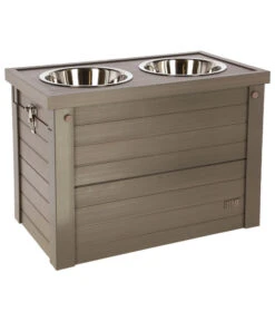 KERBL Pet Futter- & Trinkbar ECO Dinner, Grau, Ca. B54/H39,5/T30 Cm