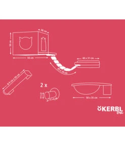 KERBL Pet Kletterwand Anden, 8-teilig -Heimtier Verkauf 2028546 WE DE 002 KerblKMKletterwandAnden