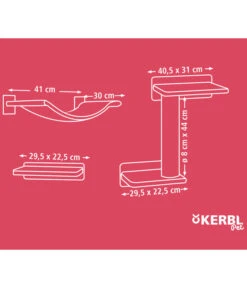 KERBL Pet Kletterwand Zugspitze, 5-teilig -Heimtier Verkauf 2028579 WE DE 001 KerblKMKletterwandZugspitze