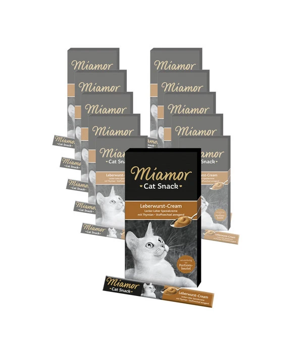 Miamor Katzensnack Leberwurst-Cream, 11 X 6 X 15 G 1 Miamor Katzensnack Leberwurst-Cream, 11 X 6 X 15 G