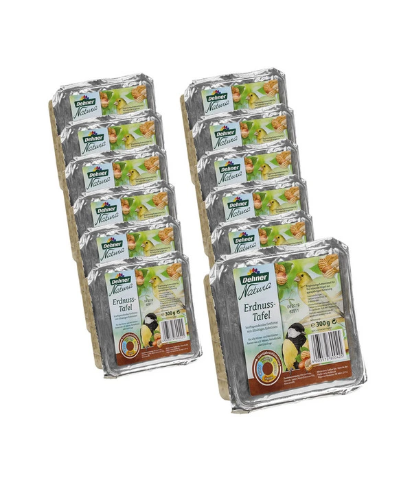 Dehner Natura Futtertafel Mit Erdnüssen, 12x300 G 1 Dehner Natura Futtertafel Mit Erdnüssen, 12x300 G