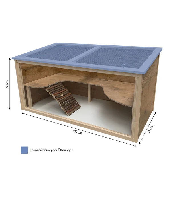 Elmato® Nagerparadies Luxus, Ca. B100/H50/T51 Cm 3 Elmato® Nagerparadies Luxus, Ca. B100/H50/T51 Cm – Bild 3