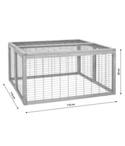 Dehner Freilaufgehege Rolf, Ca. B116/H58/T116 Cm -Heimtier Verkauf 3515442 WE BG 001 FujianTouristTradingFreilaufgehegeRolfNagerfreilaufRolfDach