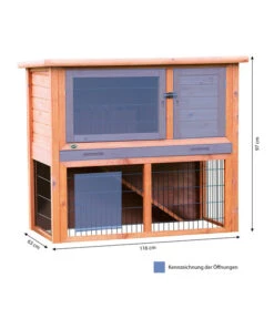 Trixie Nagerheim Mit Freilaufgehege, Braun, Ca. B116/H97/T63 Cm -Heimtier Verkauf 3866720 WE BG 001 TrixieKleintierstallFreilaufoHasenMG