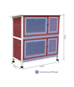 Dehner Kaninchenstall Landhaus, Mit Wärmedämmung, Ca. B114/H116/T57 Cm -Heimtier Verkauf 4045258 WE BG 001 DehnerKaninchenstallLandhausMG