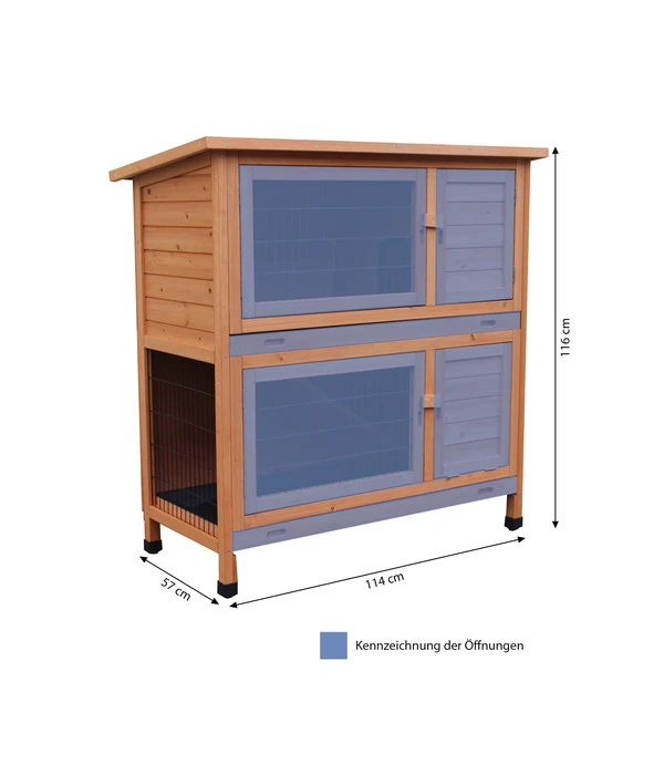 Dehner Kaninchenstall Original, Ca. B114/H116/T57 Cm 4 Dehner Kaninchenstall Original, Ca. B114/H116/T57 Cm – Bild 4