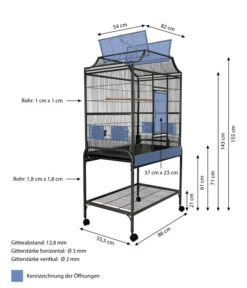 Dehner Vogelvoliere Paola, Ca. B86/H155/T55,5 Cm -Heimtier Verkauf 4075412 WE BG 001 DehnerVolierePaolaN