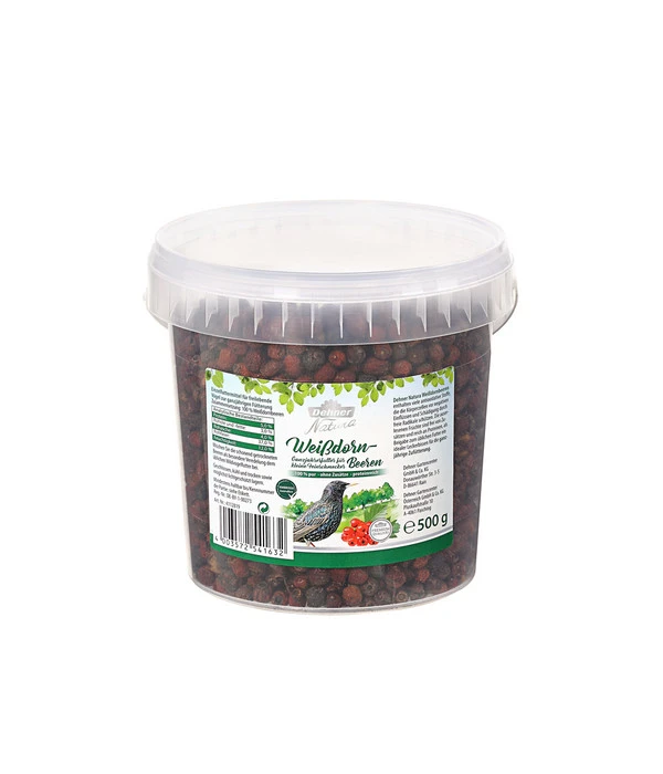 Dehner Natura Premium Ganzjahresfutter Weißdornbeeren, 500 G 1 Dehner Natura Premium Ganzjahresfutter Weißdornbeeren, 500 G
