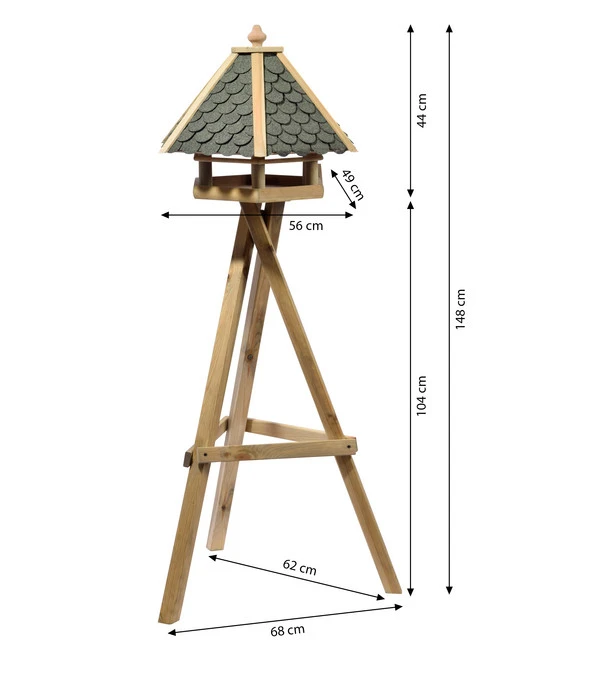 Dehner Natura Futterhaus Achensee, Inkl. Ständer, Ca. B68/H148/T62 Cm 2 Dehner Natura Futterhaus Achensee, Inkl. Ständer, Ca. B68/H148/T62 Cm – Bild 2