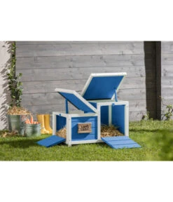 Dehner Nagerschlafhaus Happy Home Teatro, Blau, Ca. B70/H45/T43 Cm -Heimtier Verkauf 4427753 WE M 002 DehnerMarkenqualitaetNagerschlafhausTeatro