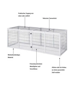 Dehner Freilaufgehege Happy Home Monumento, Ca. B200/H70/T70 Cm -Heimtier Verkauf 4447637 WE IG 001 DehnerFreilaufgehegeHappyHome2xMonumento