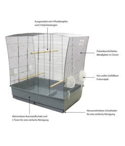 Skyline Vogelkäfig Lili -Heimtier Verkauf 4497236 WE IG 003 SkylineVogelkaefigLiliChromeHellgrau