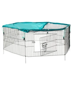 Trixie Jungtiergehege Mit Netz, Ca. B116/H58/T38 Cm -Heimtier Verkauf 5096185 BildD 001 TrixieJungtiergehegeMitNetzFreilaufNetz6Elemente