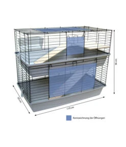 Skyline Nagerheim Sky XXL, Doppelstöckig, Ca. B119/H96/T59 Cm -Heimtier Verkauf 5327630 WE BG 001 NagerheimSkylineXXLDoppel