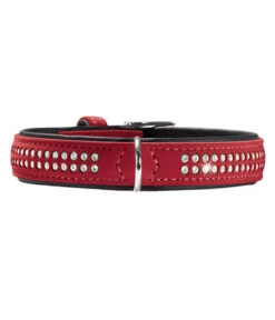 HUNTER® Hundehalsband Softie Deluxe, Rot/schwarz