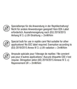 Exo Terra® Reptile UVB 100 UV-Kompaktlampe -Heimtier Verkauf 5398458 5398466 WE DE 001 EEKLabel