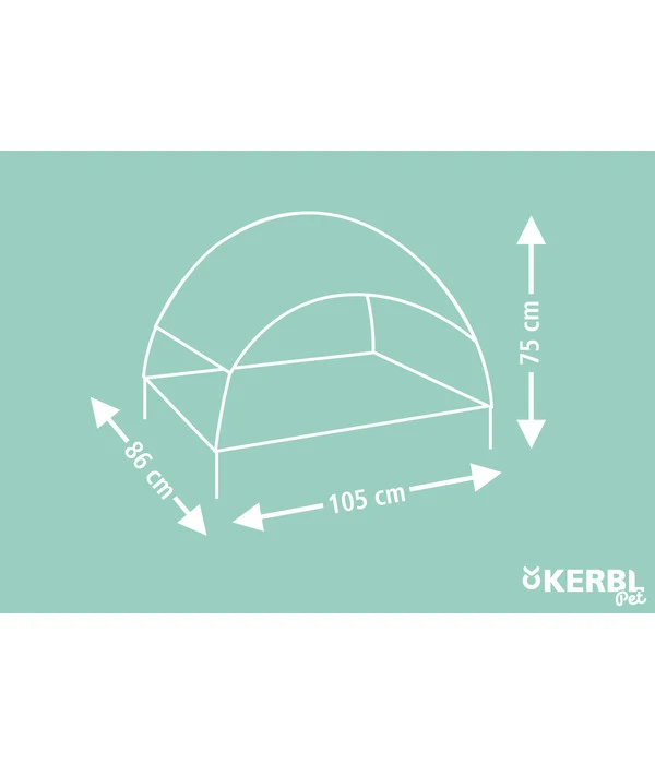 KERBL Hundeliege Vacation, Grau, Ca. B105/H75/T86 Cm 4 KERBL Hundeliege Vacation, Grau, Ca. B105/H75/T86 Cm – Bild 4