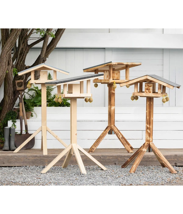 Dehner Natura Futterhaus Rofan, Geflammt, Inkl. Ständer, Ca. B84,3/H129,7/T84,3 Cm 2 Dehner Natura Futterhaus Rofan, Geflammt, Inkl. Ständer, Ca. B84,3/H129,7/T84,3 Cm – Bild 2