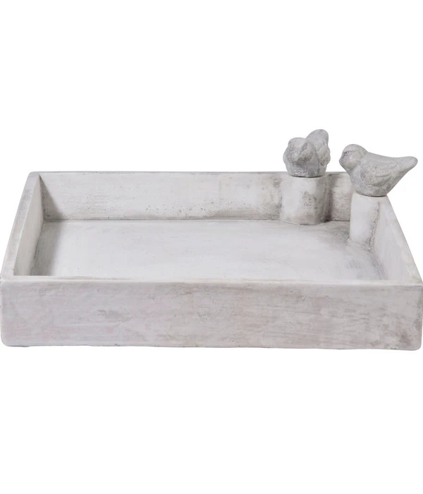 Dobar® Wildlife Vogeltränke Carré, Keramik, Grau, Ca. B29/H5/T29 Cm 5 Dobar® Wildlife Vogeltränke Carré, Keramik, Grau, Ca. B29/H5/T29 Cm – Bild 5
