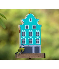 Dobar® Green Label Vogelfutterhaus Aasee, Blau, Ca. B19/H30/T19 Cm -Heimtier Verkauf 6689616 WE MO 002 DobarVogelfutterhausAasee