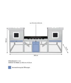 Dehner Nagerheim Happy Home Nottingham, Ca. B200/H100/T72 Cm -Heimtier Verkauf 6767164 WE BG 001 DehnerNagerheimNottinghamMGg