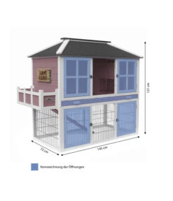 Dehner Nagerheim Happy Home Palazzo, Rotbraun, Ca. B145/H121/T72 Cm -Heimtier Verkauf 6838809 WE BG 001 MQNagerheimHappyHomePalazzoRotbraunMG