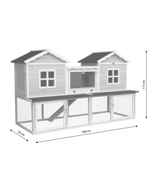 Dehner Nagerheim Happy Home Refugio, Ca. B190/H117/T76 Cm 4 Dehner Nagerheim Happy Home Refugio, Ca. B190/H117/T76 Cm – Bild 4