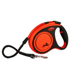 Flexi® Hundeleine Gurt-Leine XTREME, Medium, Schwarz/orange, 5 M