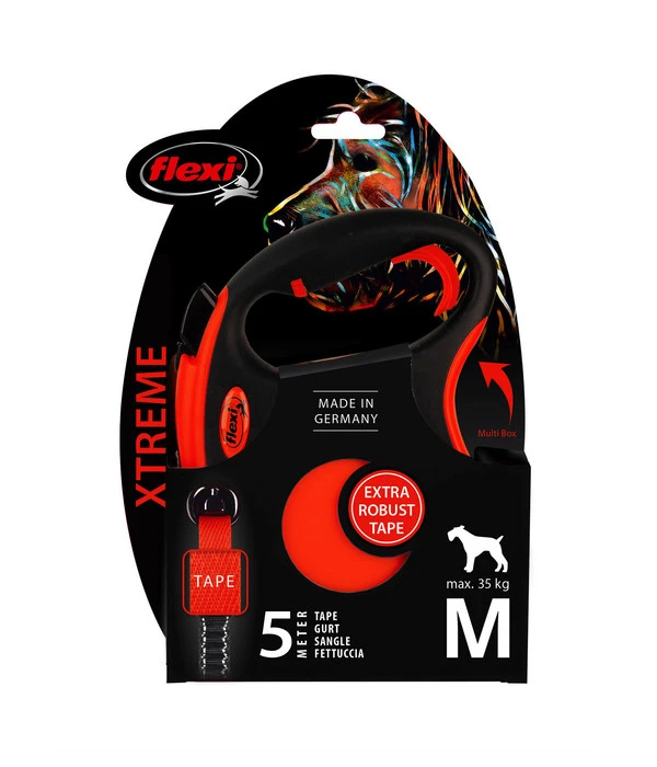 Flexi® Hundeleine Gurt-Leine XTREME, Medium, Schwarz/orange, 5 M 2 Flexi® Hundeleine Gurt-Leine XTREME, Medium, Schwarz/orange, 5 M – Bild 2