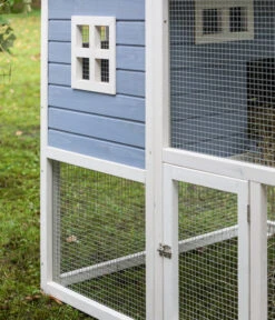 Dehner XXL Nagerheim Happy Home Funny, Hellblau, Ca. B170/H120/T99 Cm -Heimtier Verkauf 6896997 WE DE 004 DehnerMarkenqualitaetKaninchenstallFlocke