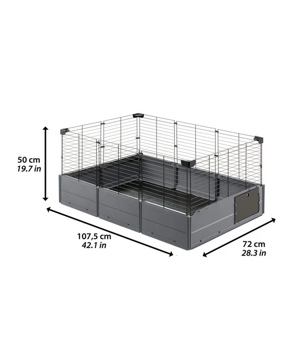 Ferplast Nagerheim Multipla Open, Schwarz, Ca. B107/H50/T72 Cm 4 Ferplast Nagerheim Multipla Open, Schwarz, Ca. B107/H50/T72 Cm – Bild 4