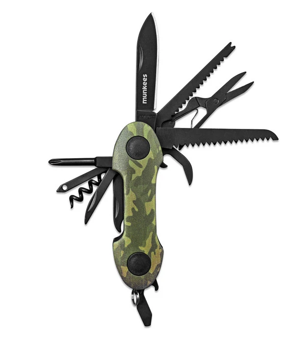 Munkees® Edelstahl-Taschenmesser Camou, Ca. B9,5/H2,3/T3,1 Cm 2 Munkees® Edelstahl-Taschenmesser Camou, Ca. B9,5/H2,3/T3,1 Cm – Bild 2